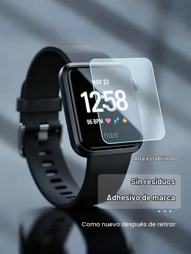 Vista 7 de iDaPro Protector de pantalla para Fitbit Versa Lite, vidrio templado 9H