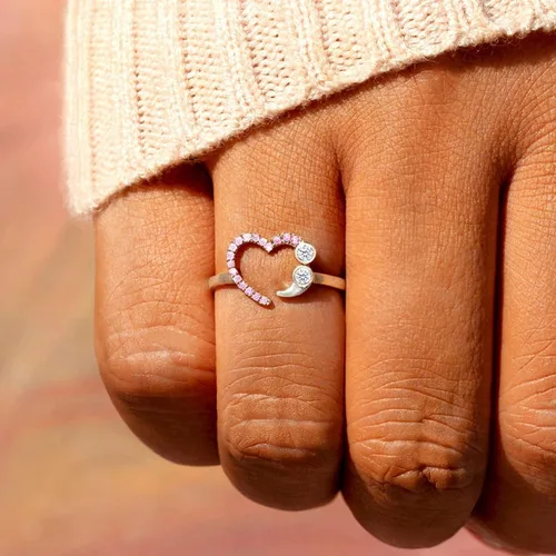 Vista 5 de To My Beautiful Daughter - Anillo personalizado de aleación, juego de collar de diamantes para uso diario, con tarjeta de mensaje y caja de regalo