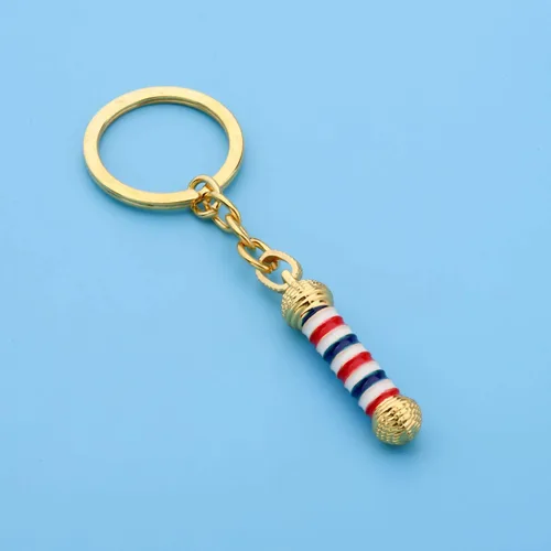 Vista 5 de WSNANG Letrero de peluquería con llavero/collar para peluquero con luz de giro, colgante de joyería, estilista de regalo