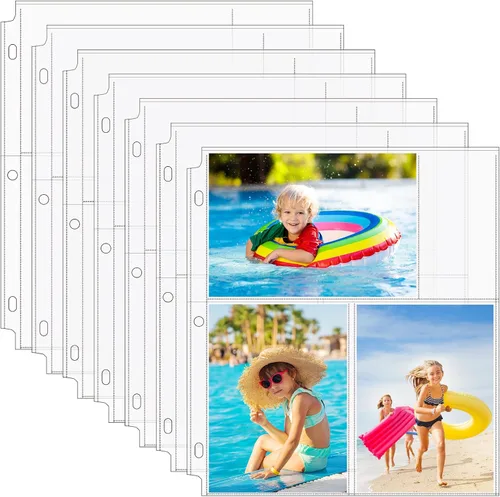 Vista 13 de MaxGear Paquete de 30 fundas de fotos de 3.5 x 5 para carpeta de 3 anillos (240 imágenes), protectores de páginas de archivo de alta resistencia