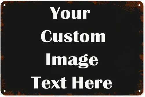 Vista 8 de Letrero de metal personalizado con tu propio texto o imagen, texto, imagen, logotipo, imagen, letreros personalizados para pared, exteriores, calle