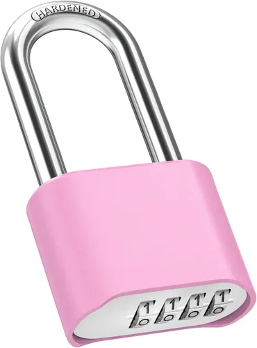 Vista 9 de Candado de combinación con grillete largo de 6.35 cm, Diyife - Candado grande para exteriores resistente a la intemperie, diseño de contraseña