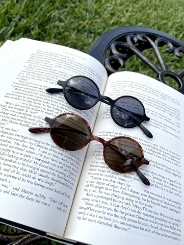 Vista 7 de Calabria 721SB Flexie - Gafas de sol bifocales redondas para hombres y mujeres, lentes de sol de lectura bifocales, flexibles, delgadas, ligeras
