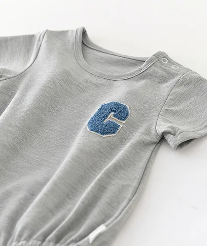 Vista 3 de Enfants Chéris Mameluco de burbujas de manga corta para bebé, niño y niña, ropa de verano