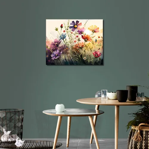 Vista 2 de TUMOVO Pintura de flores de acuarela por números para adultos principiantes, pintura abstracta por números, kits de pintura sobre lienzo, pintura