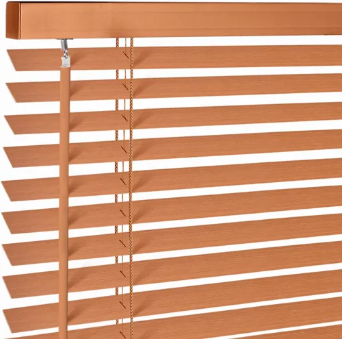 Vista 10 de Persianas de madera real de 2 pulgadas para ventanas de interior, persianas venecianas opacas de madera maciza, tamaño personalizado, color cereza