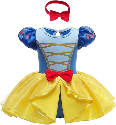 Vista 40 de Vestidos de princesa para niñas pequeñas, disfraz de mameluco para cumpleaños, Navidad, Halloween con diadema de 0 a 18 meses