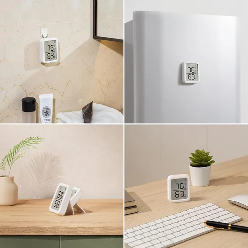 Vista 8 de Termómetro Higrómetro SwitchBot, Medidor de Humedad Interior Bluetooth para el Hogar, Sensor de Temperatura con Control de Aplicación, Gran Pantalla