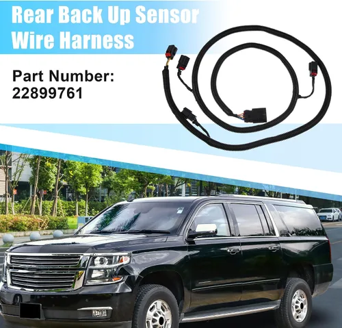 Vista 2 de X AUTOHAUX Conjunto de Cables de Sensor de Aparcamiento Trasero Compatible con Chevy Suburban Tahoe para GMC Yukon para Cadillac Escalade 22899761