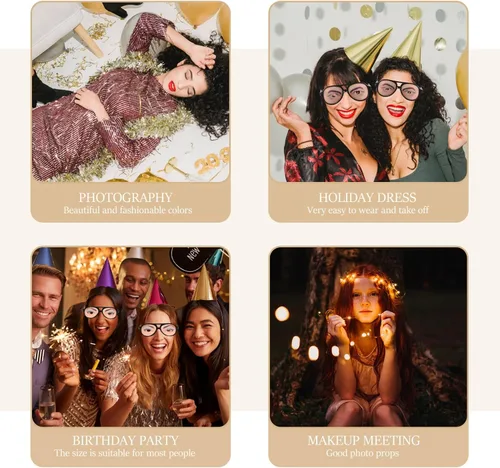 Vista 4 de OULII Gafas divertidas de broma masculina y femenina para fiesta de Halloween, accesorios de 2