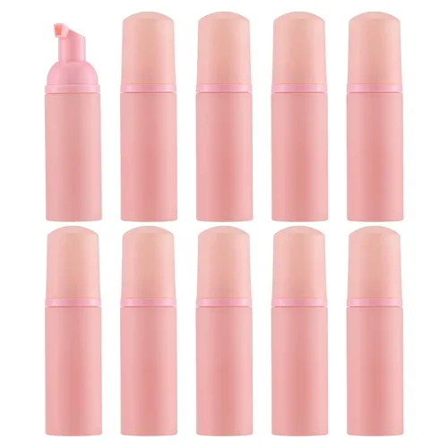 Vista 6 de Botella de espuma de 2 onzas con bomba dorada, dispensadores de espuma de viaje vacíos para jabón, champú, 3 Colores Mini travel size foamer