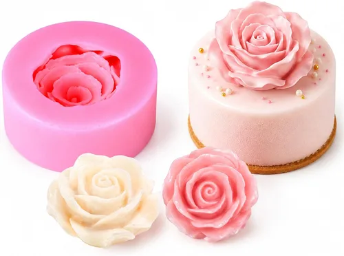 Vista 13 de YunKo Juego de moldes de silicona para fondant, paquete de 3 moldes flexibles de chocolate y fresa, moldes de fresa de grado alimenticio