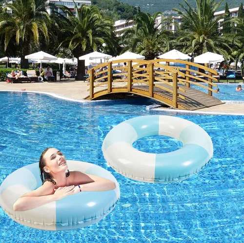 Vista 7 de Tubos de piscina, 2 flotadores inflables de piscina para adultos, flotadores de piscina inflables, balsa de piscina, fiesta, agua, verano, playa