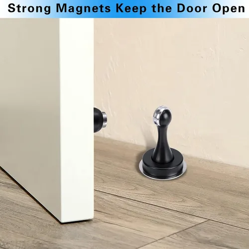Vista 7 de Sumnacon Tope magnético para puerta, soporte de tope de puerta de acero inoxidable resistente viene con 4 piezas de cinta adhesiva de doble cara 3M