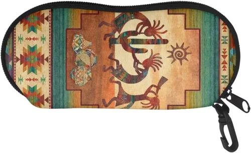 Vista 2 de Showudesigns Estuche para lentes de sol suave con clip, estuche organizador de viaje para niños, mujeres y niñas