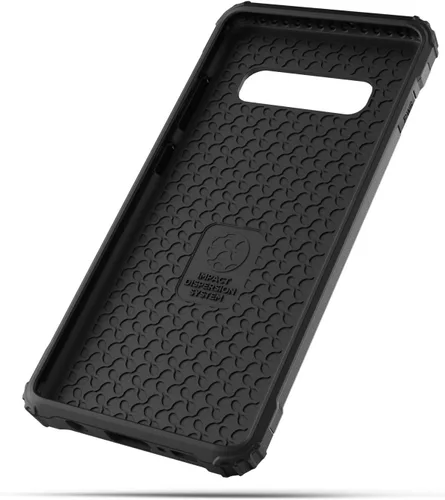 Vista 5 de ENCASED Funda protectora para Galaxy S10 Plus [doble capa] Protección contra caídas a prueba de golpes - Negro (para Samsung S10+)