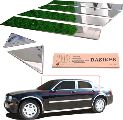 Vista 23 de BASIKER Compatible con Ford Explorer 2002 a 2010 Kit de moldura de poste de pilar con teclado/sin teclado, cubierta de pilar B de ventana de puerta