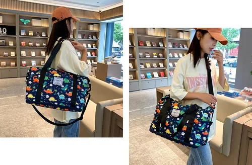 Vista 3 de Bolsa de viaje expandible, bolsa de viaje para el fin de semana, bolsa de gimnasio para mujer