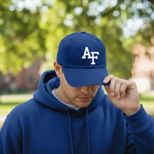 Vista 5 de Desert Cactus United States Air Force Academy Baseball Hat US Fightin Falcons Brimmed Embroidered Cap Adjustable Cloth Strap