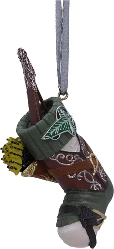 Vista 4 de Nemesis Now Lord of the Rings Legolas - Adorno colgante de calcetín de 3.5 in, resina, adorno colgante con licencia oficial de El Señor