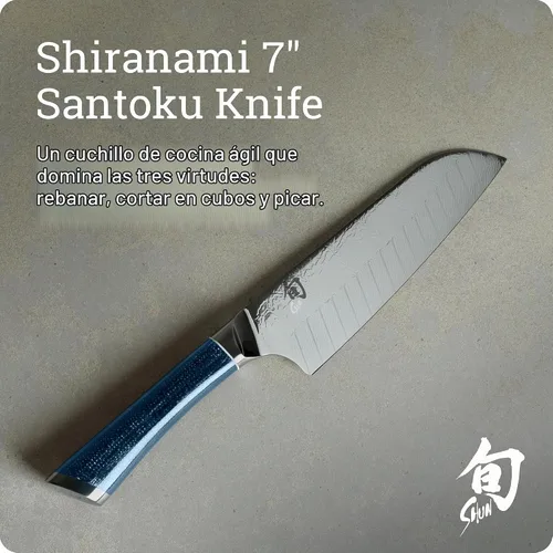 Vista 2 de Shun Cuchillo Santoku Shiranami de 7