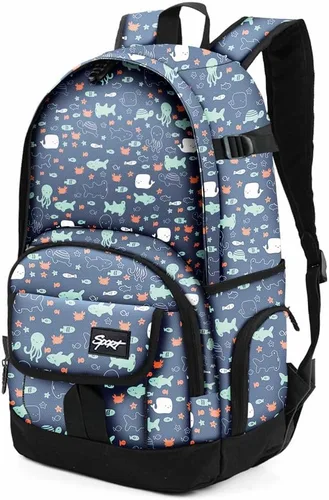 Vista 20 de Mochila escolar estilo Rickyh, mochila de viaje para hombres y mujeres, mochila ligera con compartimento para portátil, Tamaño único