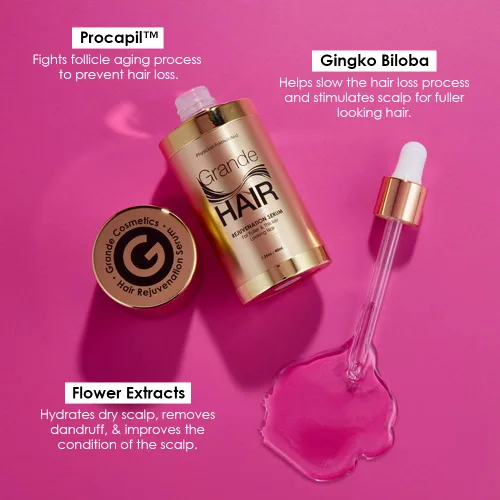 Vista 3 de Grande Cosmetics GrandeHAIR - Suero potenciador del cabello para hombres y mujeres, promueve el grosor en el cabello fino, seguro para cabello teñido