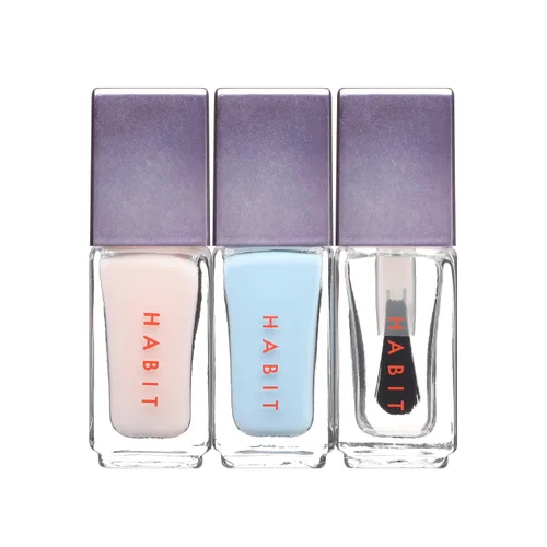 Vista 7 de Habit Cosmetics Trío de esmaltes de uñas vegano, sin toxinas y empaquetado de forma sostenible - Baby Trio - 0.3 oz (Beach House)