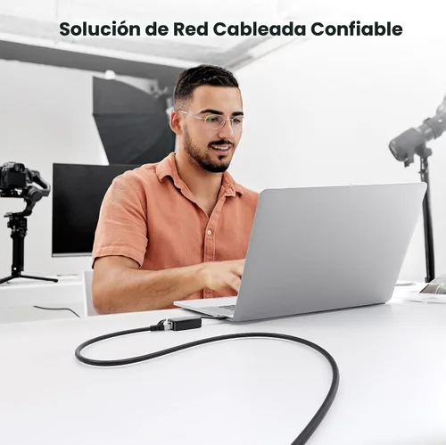 Vista 6 de Cable Matters Paquete de 5 cables Ethernet Cat 6A blindados cortos sin enganches de 10 Gbps, cable Cat 6A, cable Cat6A, cable Ethernet, negro