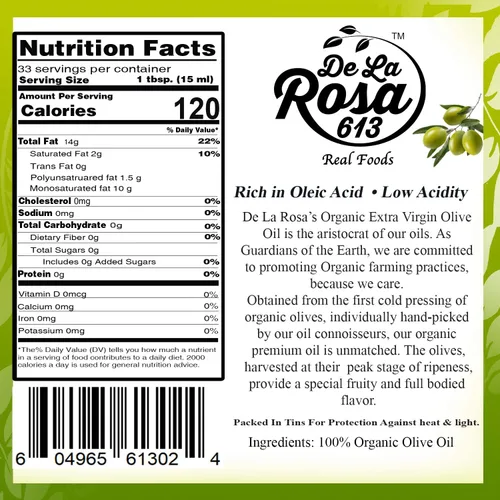 Vista 3 de De La Rosa - Vinagre balsámico orgánico y aceite de oliva virgen extra orgánico, 100% puro, vegano, kosher, sin OMG y sin gluten, ideal