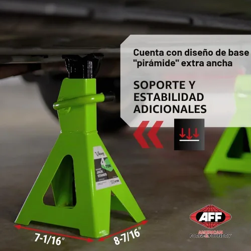 Vista 3 de AFF Viking 4 toneladas de soporte de gato con trinquete resistente - Juego de soportes de gato estilo trinquete - Par