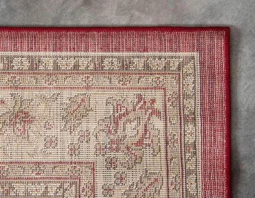 Vista 9 de Unique Loom Sialk Hill Collection - Alfombra de área Washington (6' 1" x 9' Rectángulo Burdeos/Crema)