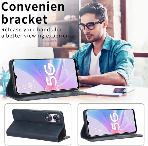 Vista 5 de Funda compatible con Nothing Phone 1, tarjetero de piel sintética, compatible con Nothing Phone 1, cierre magnético, protección para teléfono