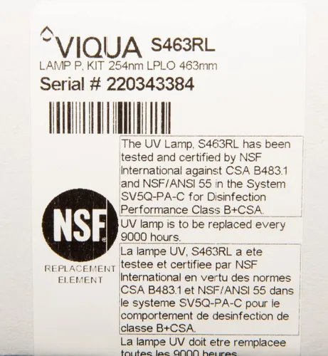 Vista 2 de VIQUA Lámpara UV de repuesto S463RL para sistema Viqua S5Q-PA