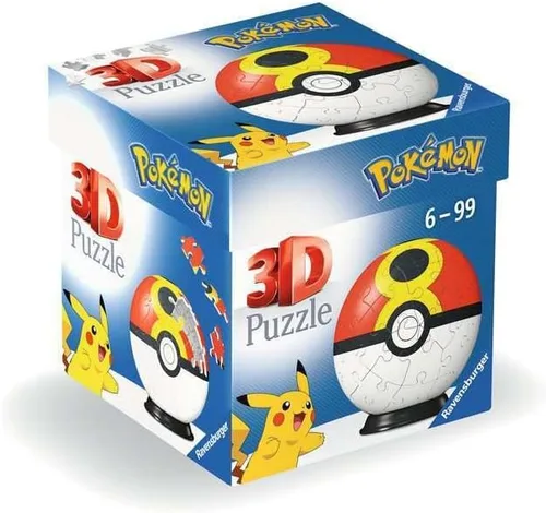 Vista 10 de Ravensburger Rompecabezas 3D 11564 - Bola de rompecabezas Pokémon Pokéballs - Master Ball - [ES] Master Ball - 54 piezas - para fanáticos de Pokémon