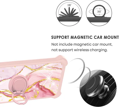 Vista 4 de Aroepurt Funda para Huawei Nova Y91 compatible con Huawei Nova Y91 con protector de pantalla de vidrio templado, policarbonato duro + silicona