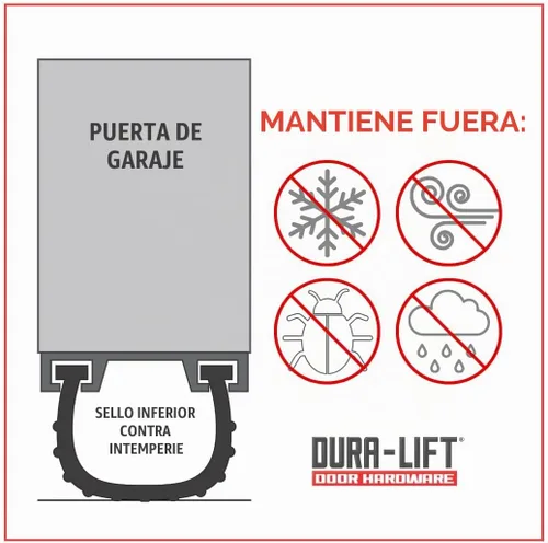 Vista 2 de DURA-LIFT Sello inferior de espuma para puerta de cochera para puertas de 16' de ancho