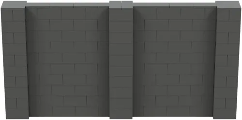 Vista 215 de EverBlock Kit de pared de 5 x 4 pies Bloques de construcción modulares Sistema de pared para edificios, pantallas y estructuras Divisor