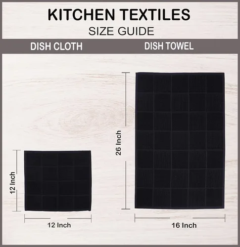 Vista 4 de AMOUR INFINI Juego de 8 paños de cocina para lavar platos, altamente absorbentes, súper suaves, trapos reutilizables de secado rápido para limpiar