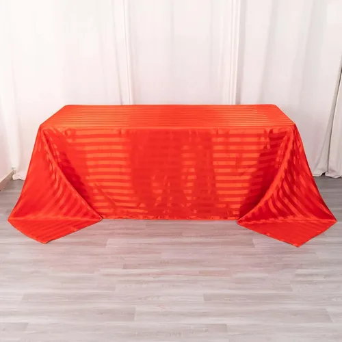 Vista 20 de Efavormart - Mantel redondo de satén a rayas blancas y negras de 120 pulgadas sin costuras para decoración de bodas, fiestas, eventos Negro