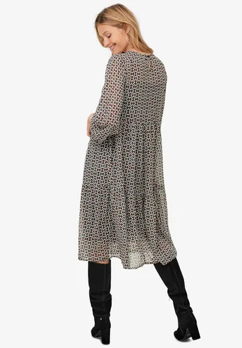 Vista 3 de Ellos Vestido escalonado superpuesto transparente de talla grande para mujer