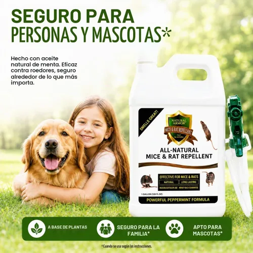 Vista 6 de Natural Armor - Repelente de ratones y ratas, repuesto de 1 galón (128 oz)