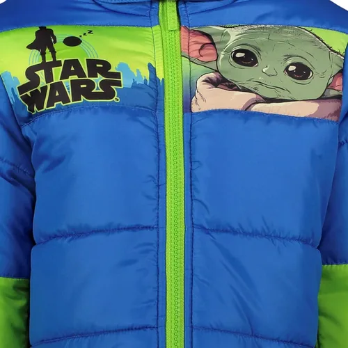 Vista 3 de STAR WARS The Mandalorian The Child - Abrigo de invierno con cremallera para cosplay