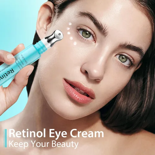 Vista 12 de Crema de ojos con retinol - Suero para ojos contra ojeras y hinchazón antienvejecimiento - Crema para debajo de los ojos con ácido hialurónico