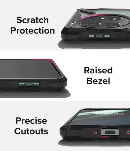 Vista 8 de Funda Ringke para OnePlus 11 5G [Fusion-X Negro] Parachoques aumentados, agarre cómodo, antideslizante, resistente, cubierta protectora a prueba