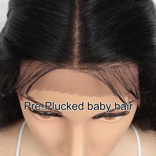 Vista 6 de Pelucas de encaje frontal de 30 pulgadas, pelucas sintéticas súper largas con cabello de bebé, resistente al calor, 8.47 oz, 6 pulgadas, raya