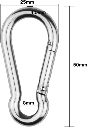 Vista 3 de 6 almohadillas de acero inoxidable de 1.8 pulgadas Ganchos en U para placa de ojo + 6 ganchos de acero inoxidable, lazo de grapas de hardware