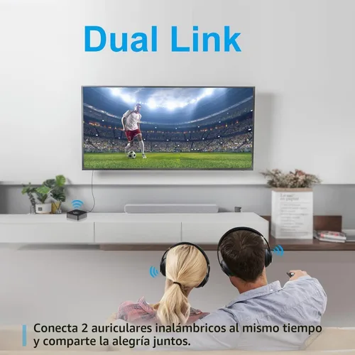 Vista 5 de ZIOCOM Transmisor Bluetooth para TV, adaptador Bluetooth inalámbrico para TV/PC/altavoz/estéreo doméstico (óptico, auxiliar de 0.1 in, RCA)