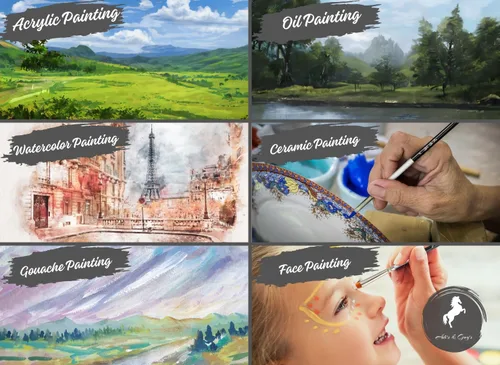 Vista 5 de ADIS&Guys - Juego de 10 pinceles profesionales para pintura facial y corporal, ideal para acrílico, óleo y acuarelas, perfecto para artistas y niños