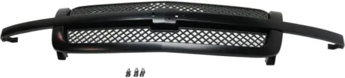 Vista 8 de Para Chevy Silverado 1500/2500 HD Grille Assembly 2003 04 05 2006 Inserto de malla Carcasa pintable con inserto gris con barra central